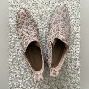 Matisse Wilder western booties, leopard print, leather, women’s size 6.5.